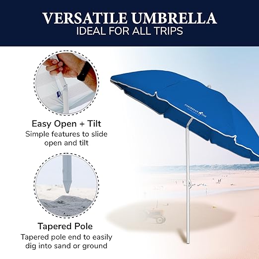 Beach Umbrella, Portable Outdoor Umbrella -Full 6 ft Arc Beach Umbrella, Portable Outdoor Umbrella -Full 6 ft Arc